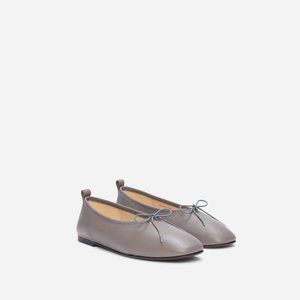 Everlane The Italian Leather Day Ballet Flat in Minimal Grey New Womens Shoe
